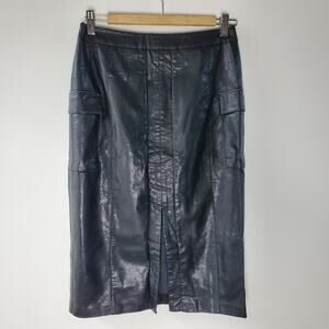 JOA black faux leather pencil skirt Size Medium